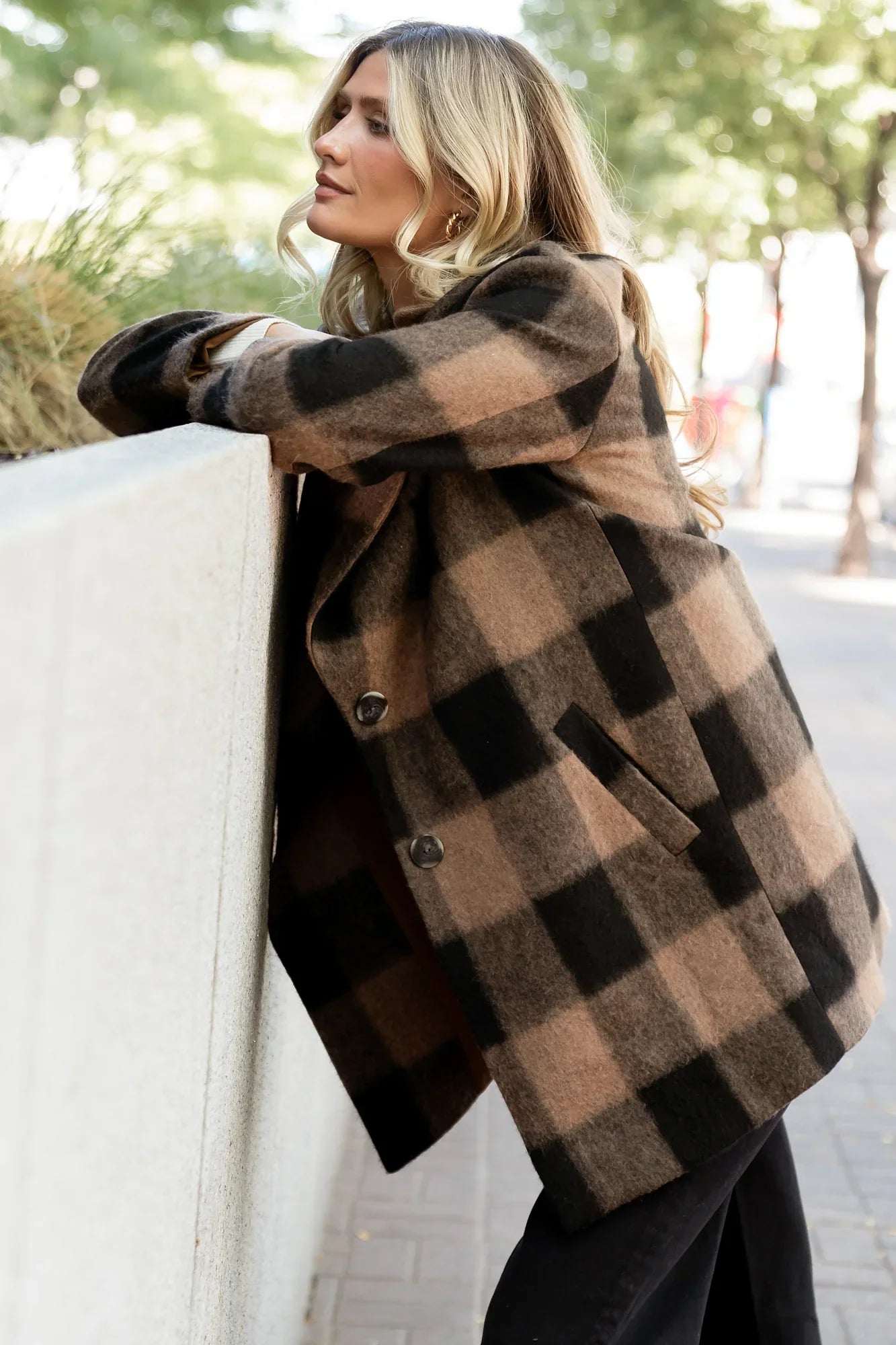 Kirsti Coat | Black + Camel